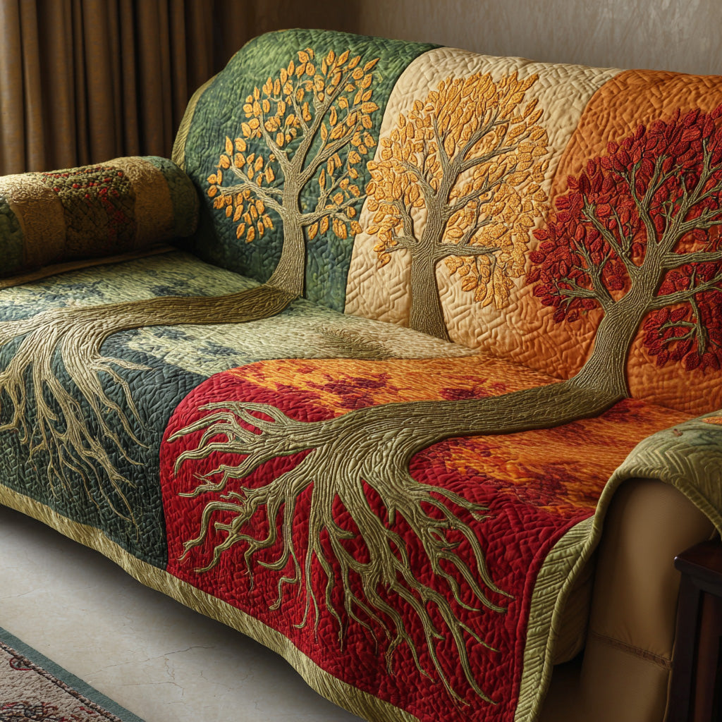 Imelda - Quilted Sofa Cover Tree of Life
