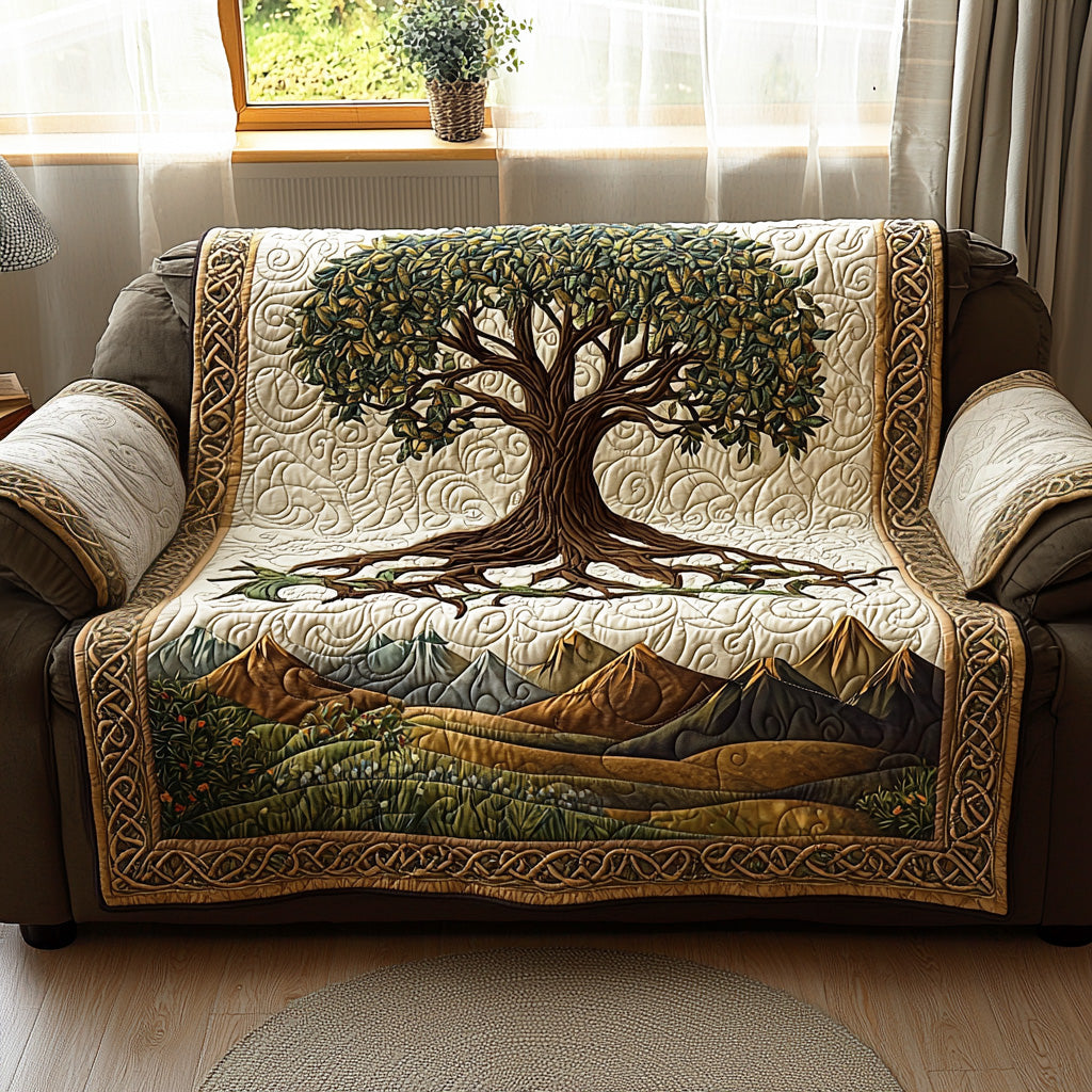 Imelda - Quilted Sofa Cover Tree of Life