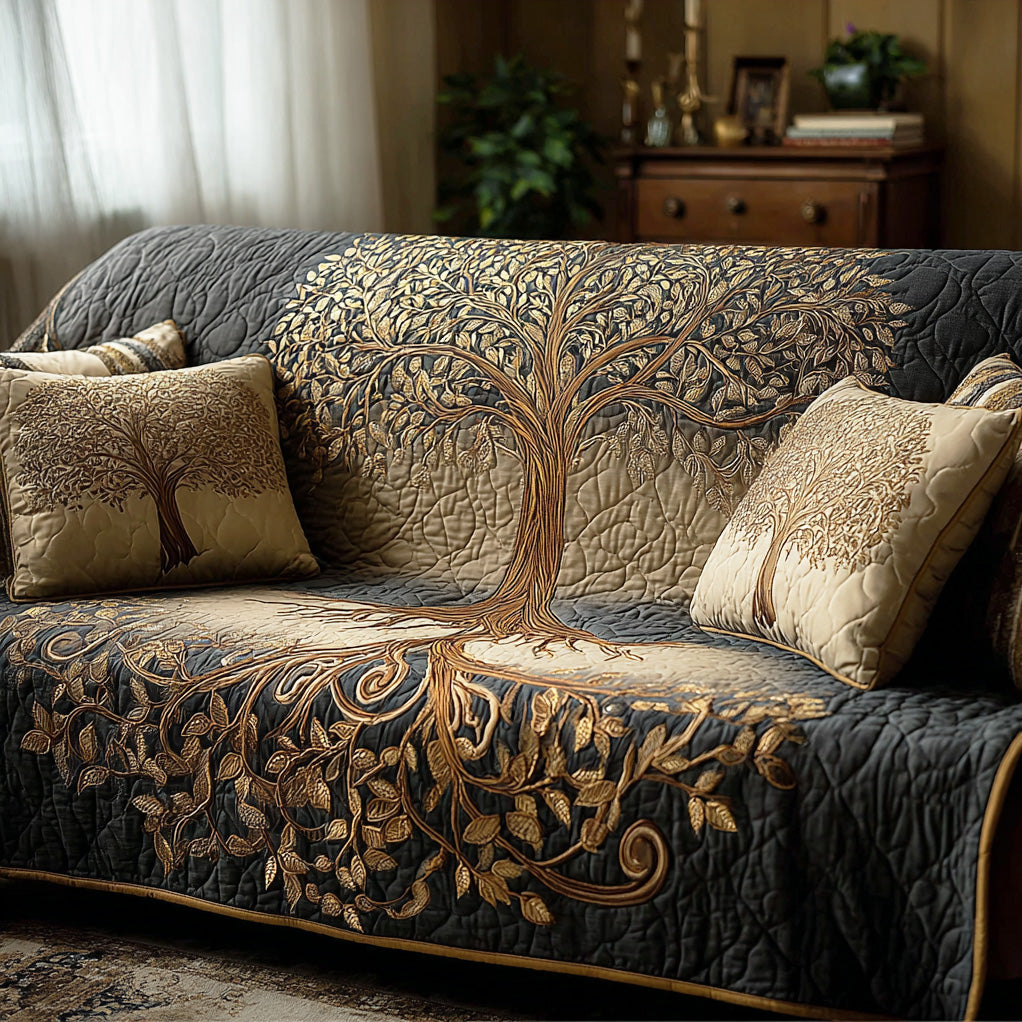 Imelda - Quilted Sofa Cover Tree of Life