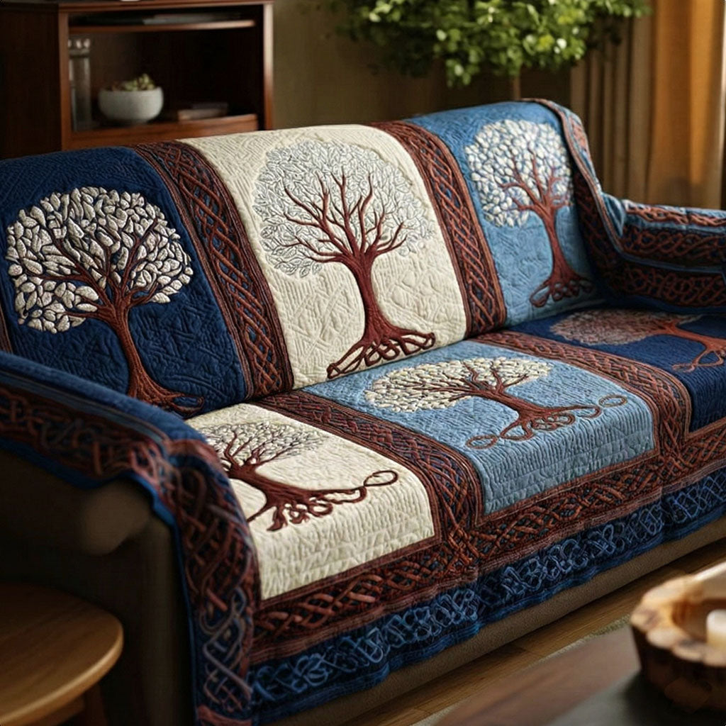 Sophie - Quilted Sofa Cover Tree of Life