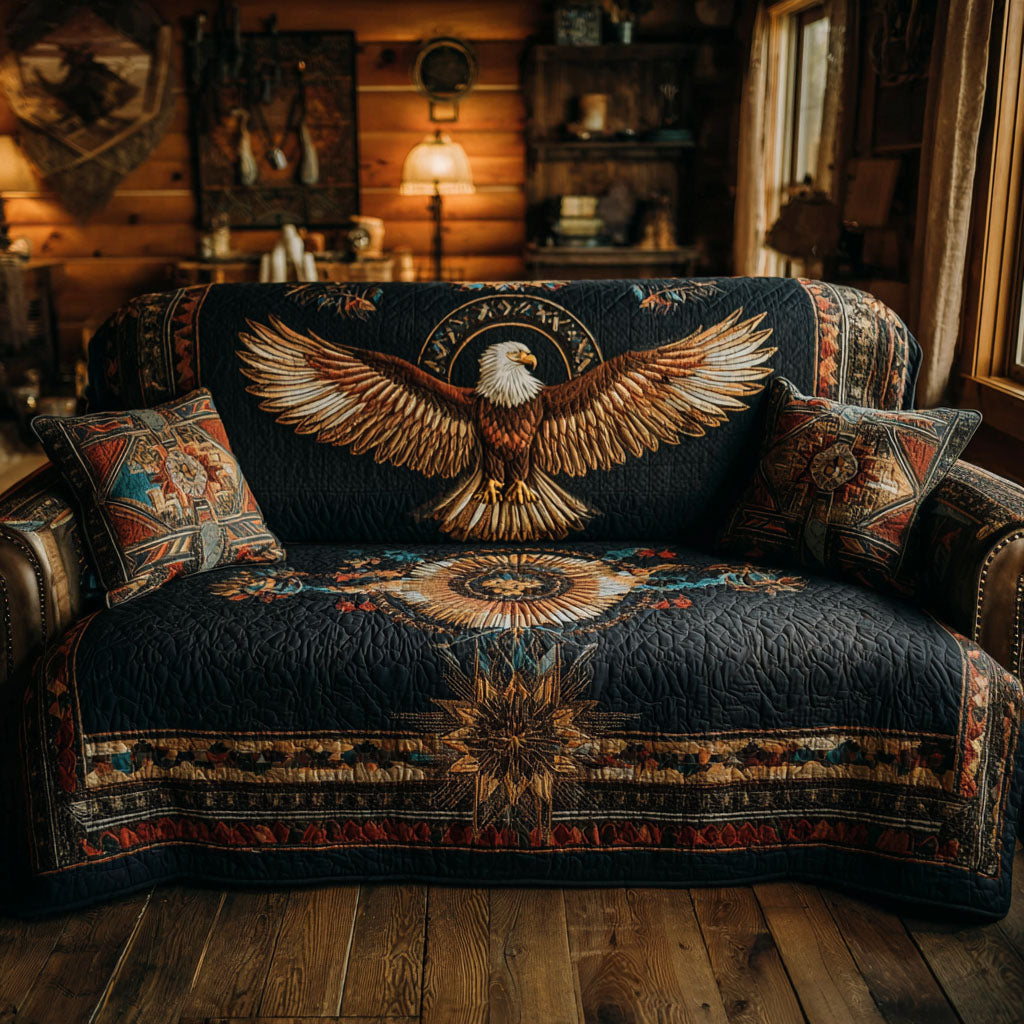 Isley - Quilted Sofa Cover Eagle in Flight