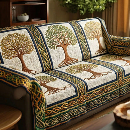 Sophie - Quilted Sofa Cover Tree of Life