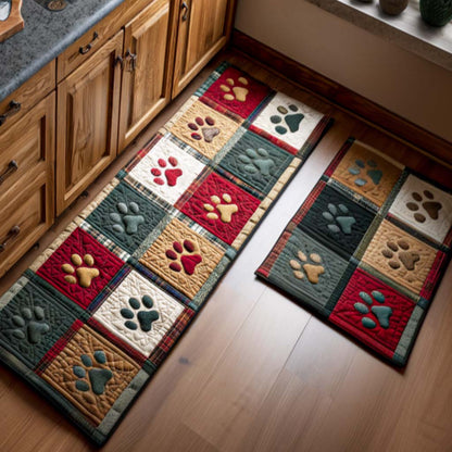 Jaliyah - 2-Piece Kitchen Mat Set - Paw Prints