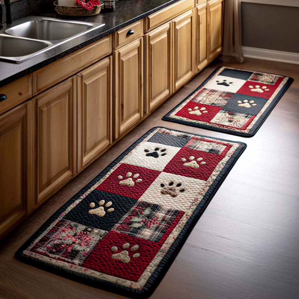 Jessa - 2-Piece Kitchen Mat Set - Cozy Paw Prints