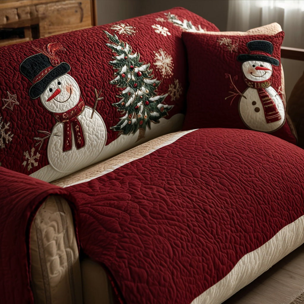 Jessamine - Quilted Sofa Cover Christmas Pattern