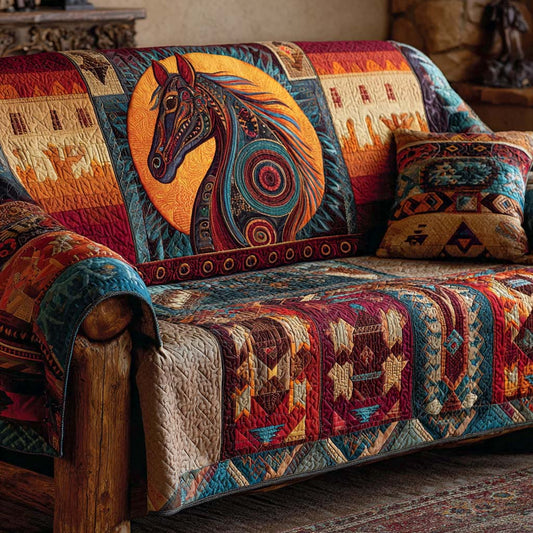 Jewel - Quilted Sofa Cover Horse of the Canyon