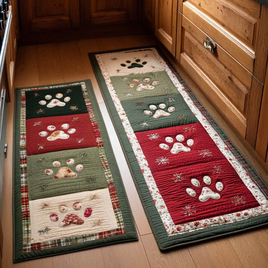 Jillian - 2-Piece Kitchen Mat Set - Cozy Paw Prints