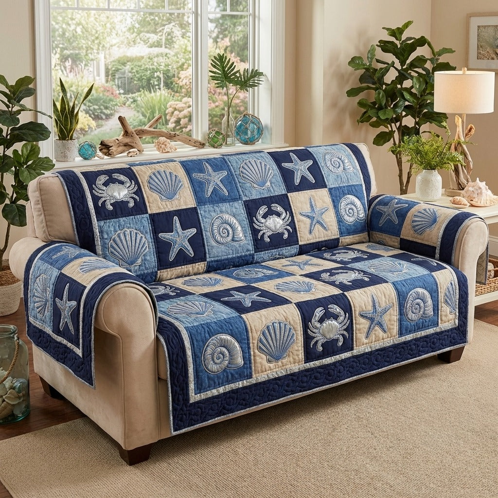 Joelle - Quilted Sofa Cover Charm of the Sea