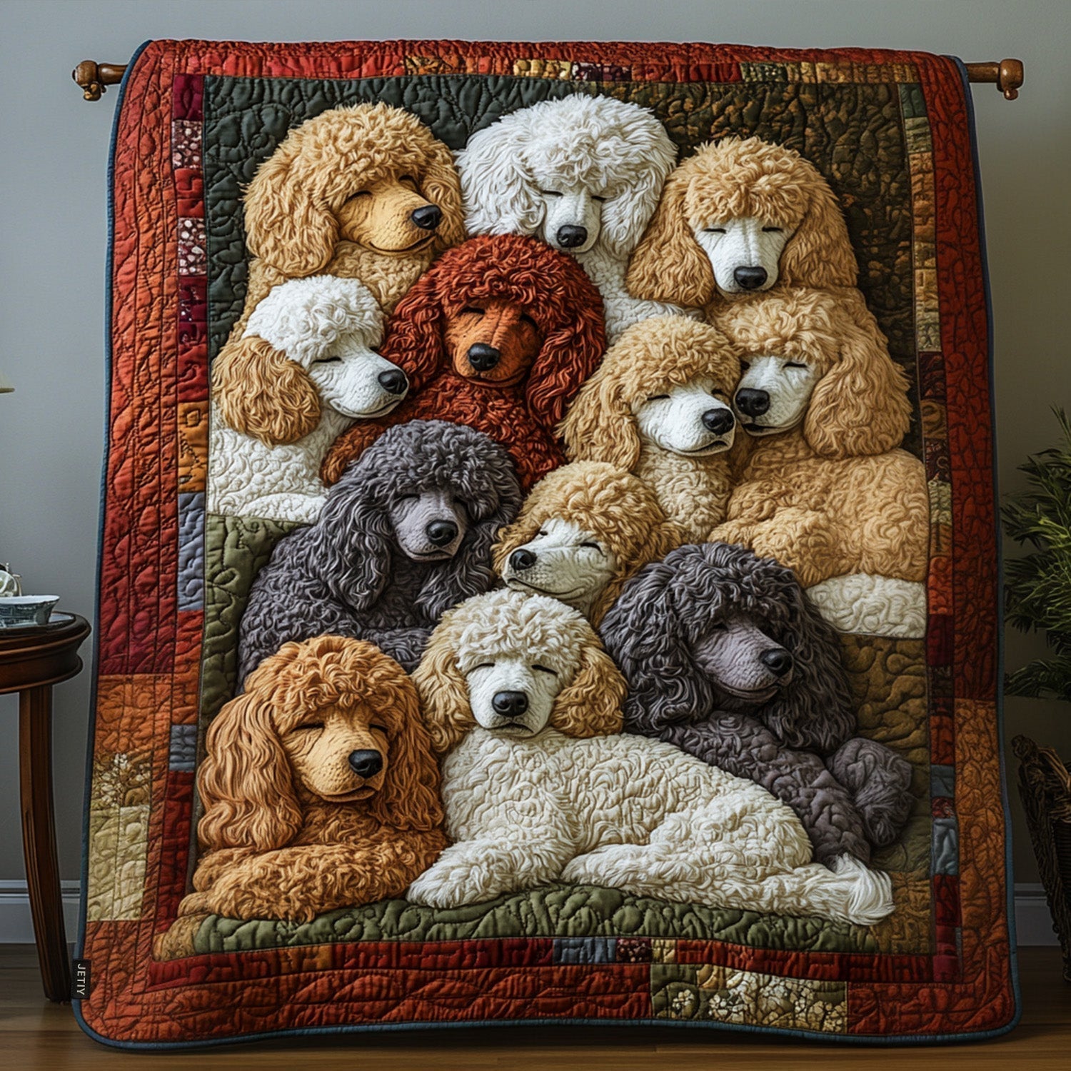 Jolie - Quilted Blanket - Chic Poodles