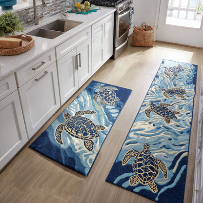 Jordan - 2-Piece Kitchen Mat Set - Sea Turtle