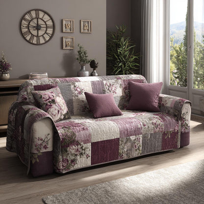 Josefina - Quilted Sofa Cover in Country Style