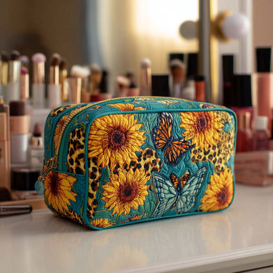 Sacha - Quilted Toiletry Bag - Cheerful Petals