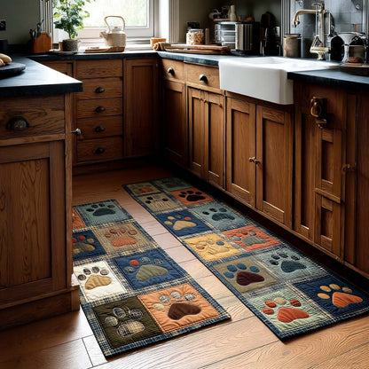 Justice - 2-Piece Kitchen Mat Set - Small Paw Prints