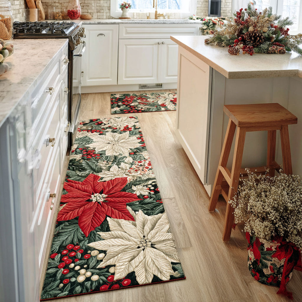 Kadence - 2-Piece Kitchen Mat Set - Carmine Plaid