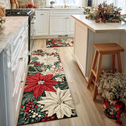 Kadence - 2-Piece Kitchen Mat Set - Carmine Plaid