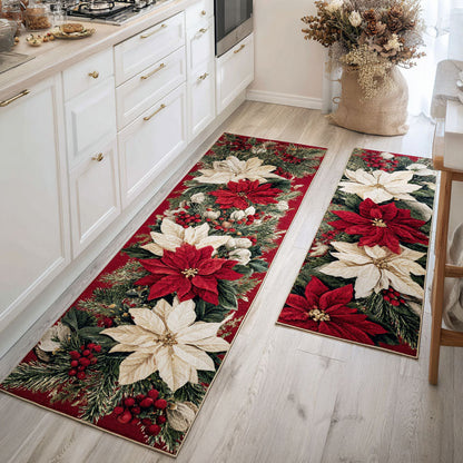 Kailey - 2-Piece Kitchen Mat Set - Festive Christmas