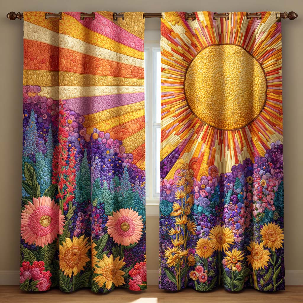 Kailyn - Quilted Curtains - Sunrise Lavender