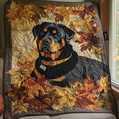 Kalani - Quilted Blanket - Autumn Rottweilers