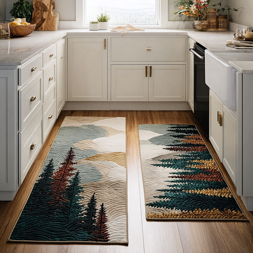 Kamila - 2-Piece Kitchen Mat Set - Mountain View