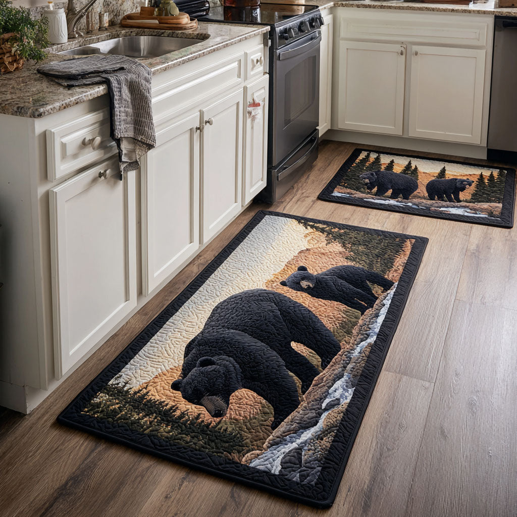 Kassidy - 2-Piece Kitchen Mat Set - Rustic Bear