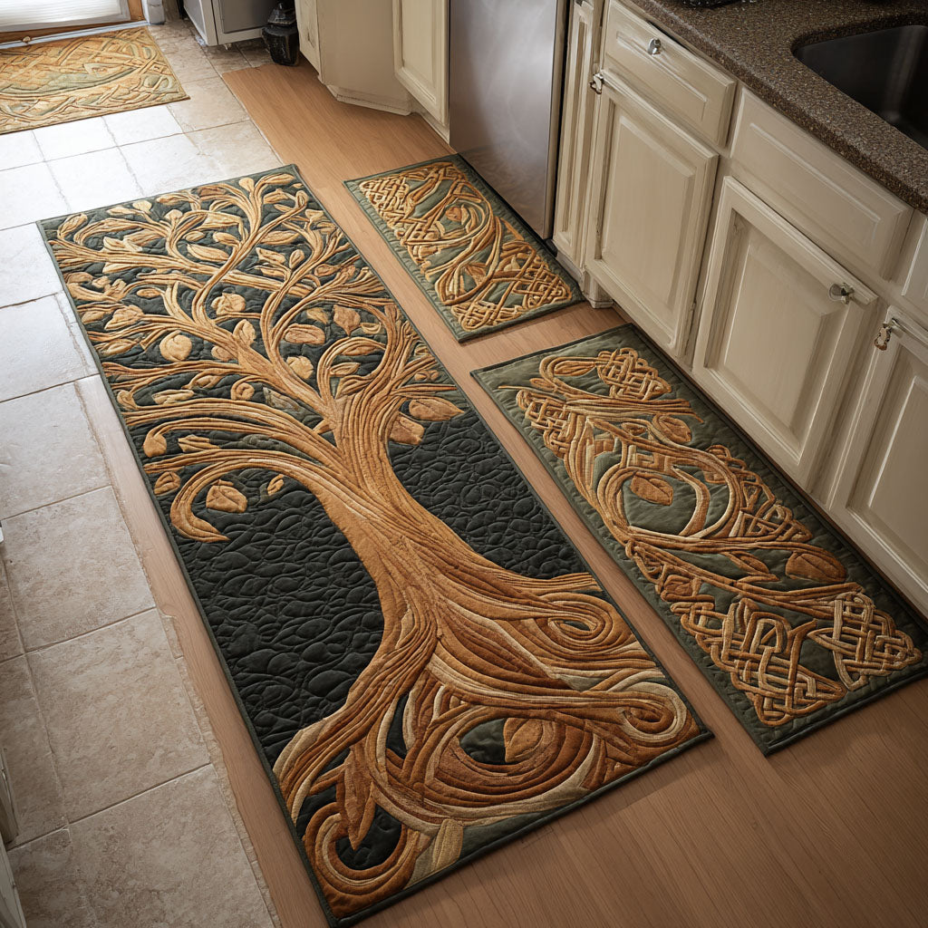 Kathryn - 2-Piece Kitchen Mat Set - Carrots in Warm Light