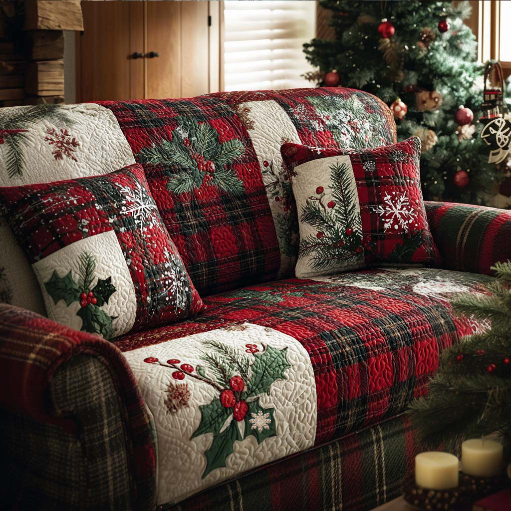 Kaya - Quilted Sofa Cover Diamonds