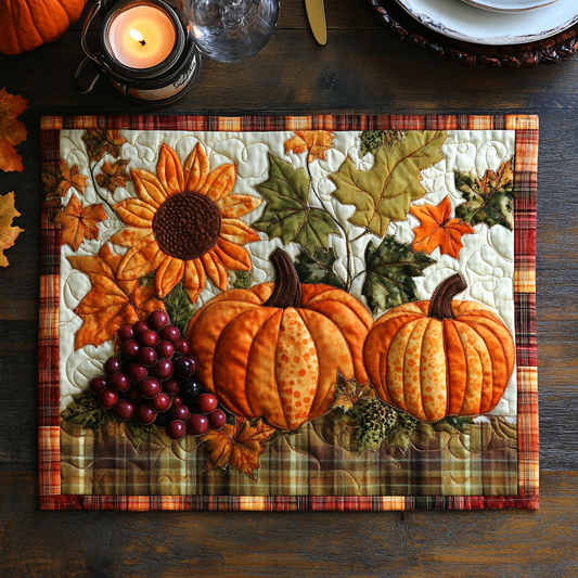 Kiana - Quilted Placemat - Pumpkin Parade