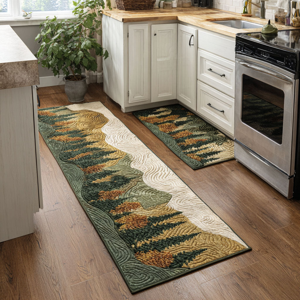 Kiley - 2-Piece Kitchen Mat Set - Alpine Landscape