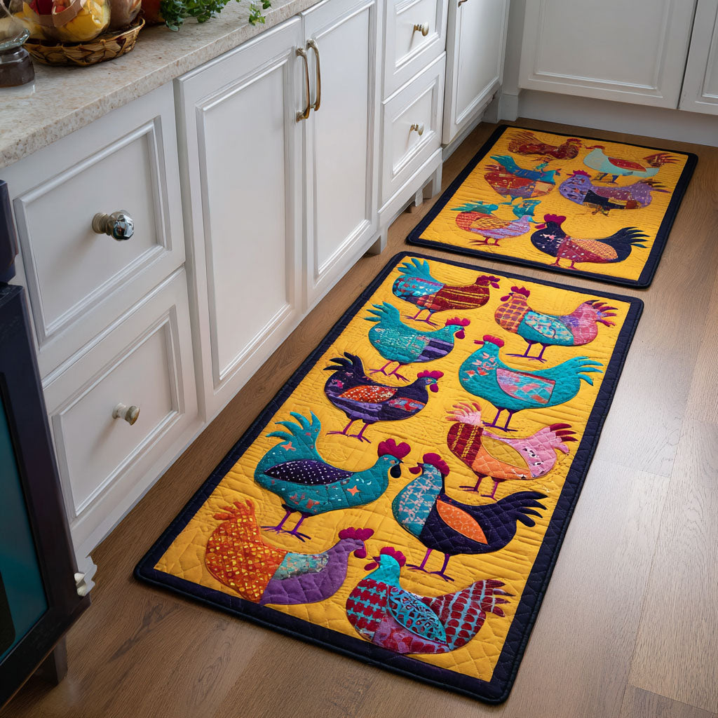 Kinley - 2-Piece Kitchen Mat Set - Country Chicken