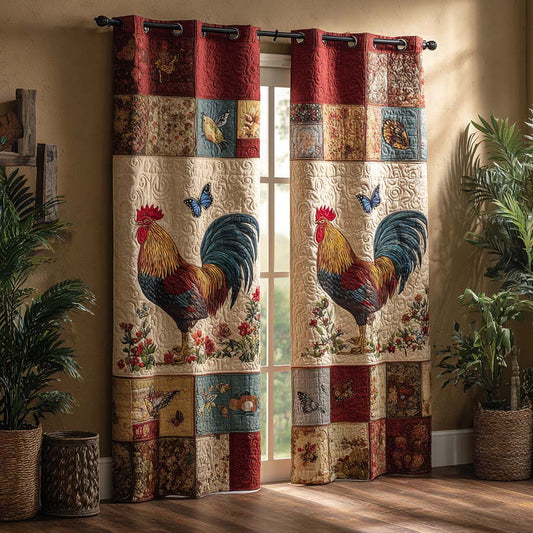 Kinslee - Quilted Curtains - Farm Hens