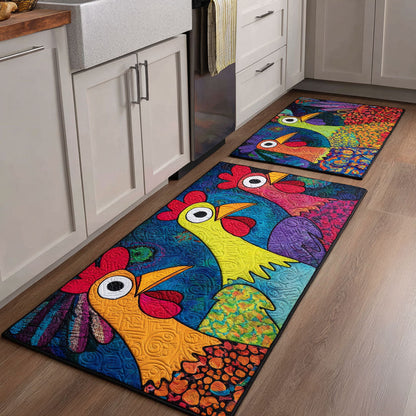 Kyra - 2-Piece Kitchen Mat Set - Country Chicken