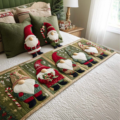Lark - Quilted Bed Runner - Gnome Gathering