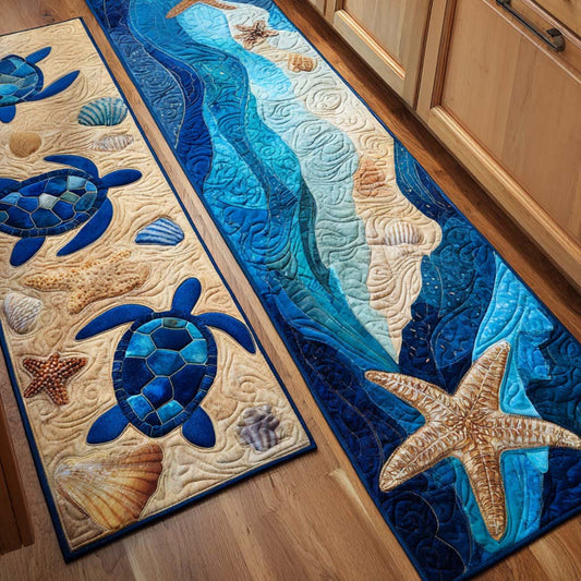 Lauren - 2-Piece Kitchen Mat Set - Sea Turtle