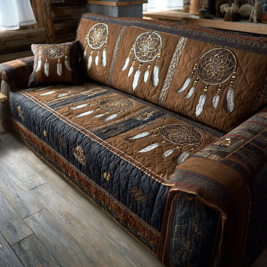 Leia - Quilted Sofa Cover Tribal Night