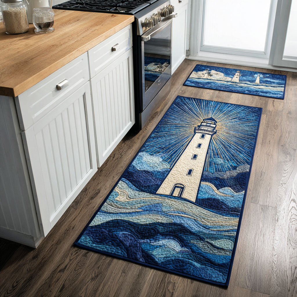Leila - 2-Piece Kitchen Mat Set - Morning Lighthouse