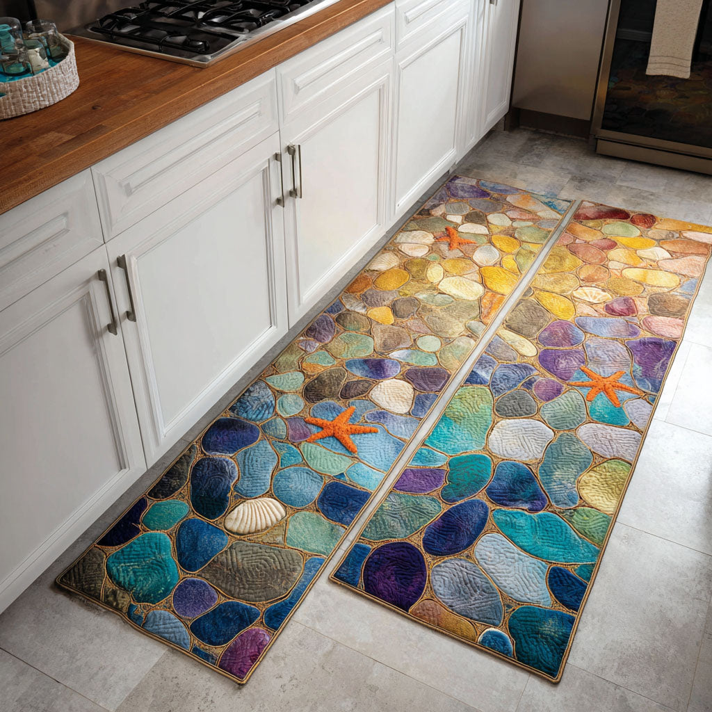 Lena - 2-Piece Kitchen Mat Set - Calm Seashore
