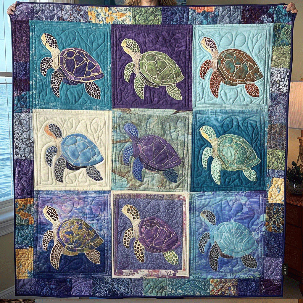 Lenora - Quilted Blanket - Coastal Bliss
