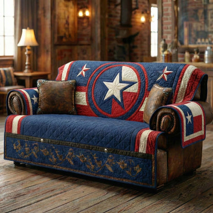 Fien - Quilted Sofa Cover in American Style