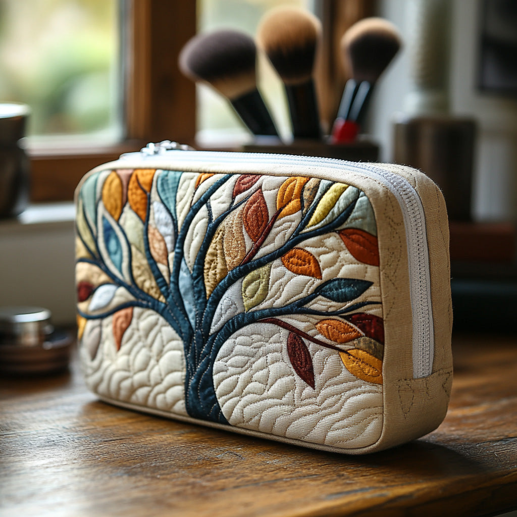 Marije - Quilted Toiletry Bag - Tree of Life