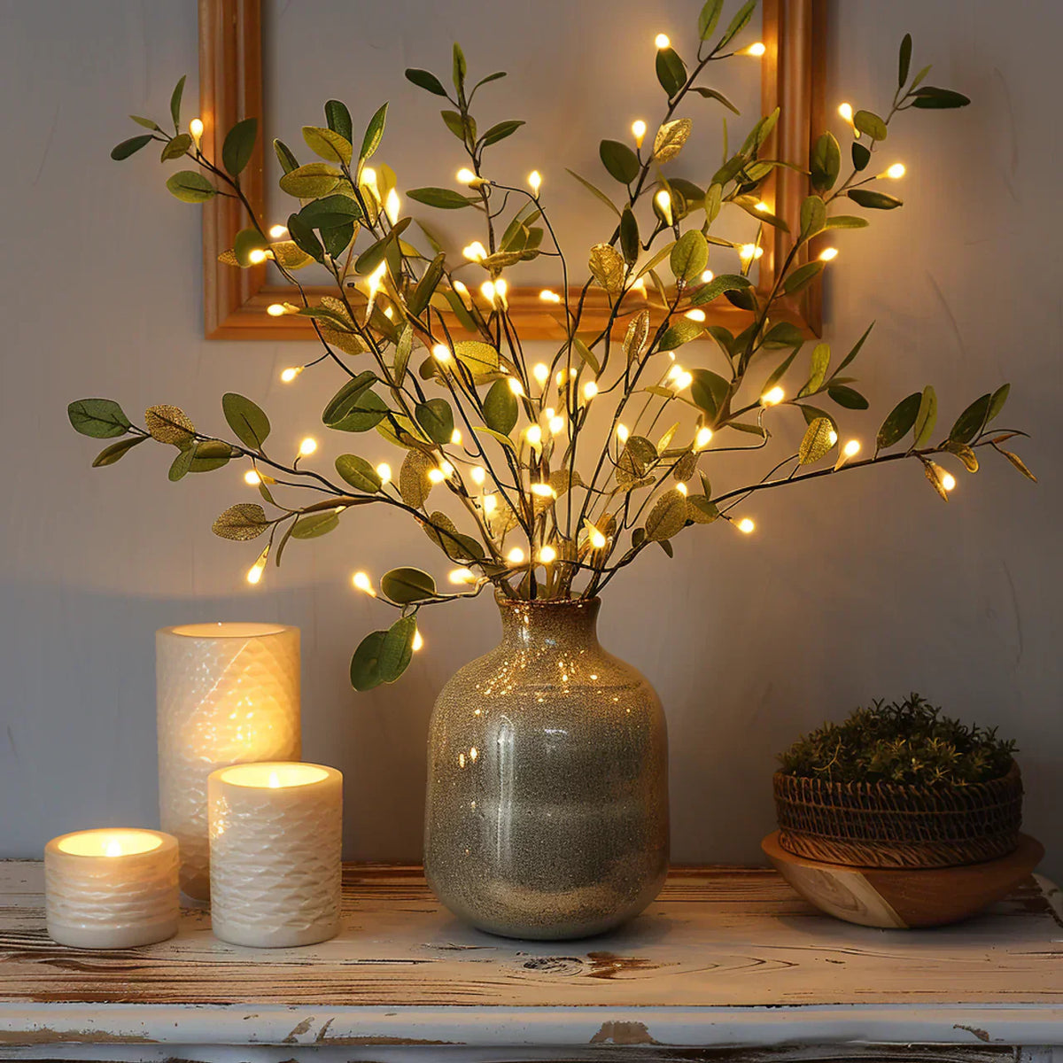 Lighted Olive Tree