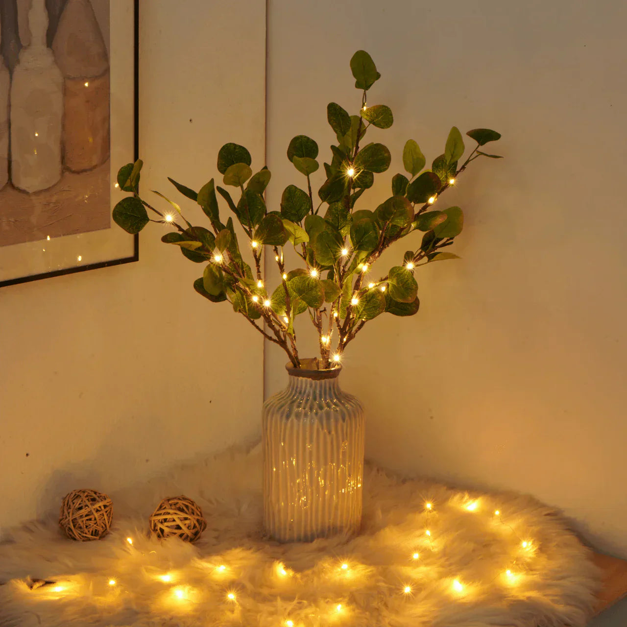 Lighted Olive Tree