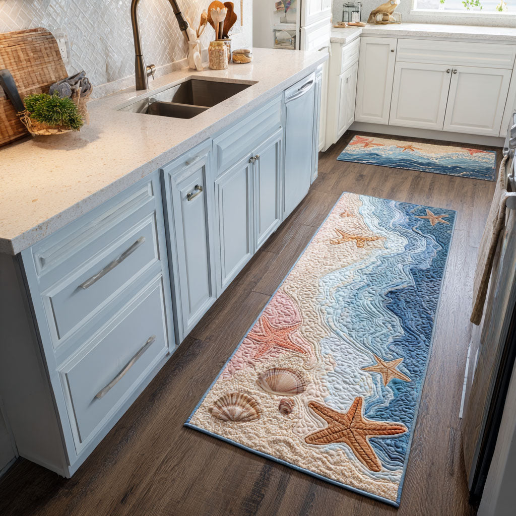 Lilian - 2-Piece Kitchen Mat Set - Ocean Waves