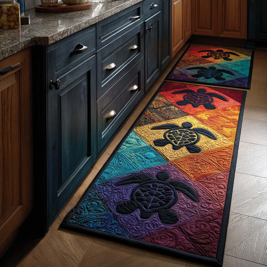 Flower - 2-Piece Kitchen Mat Set - Sea Turtle