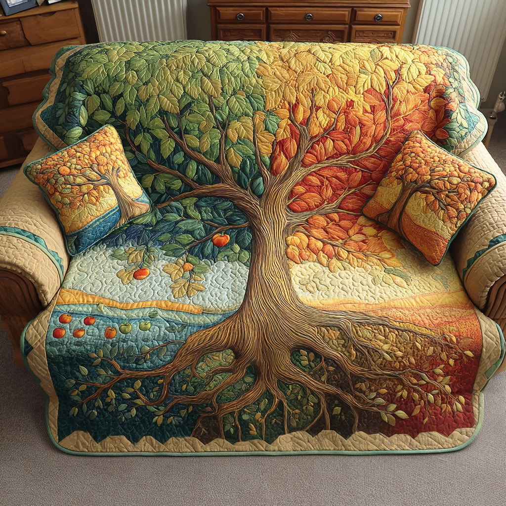 Zoë - Quilted Sofa Cover Tree of Life