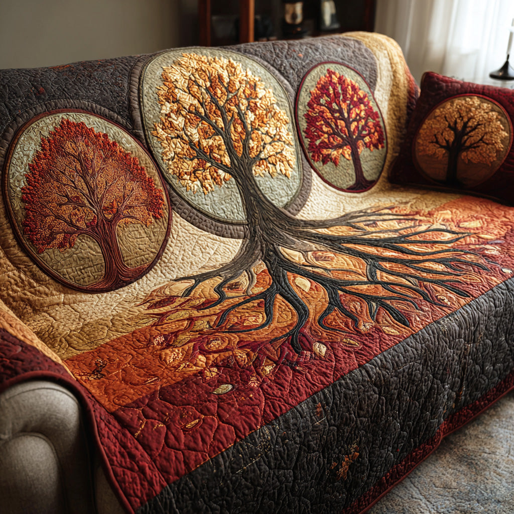 Zoë - Quilted Sofa Cover Tree of Life