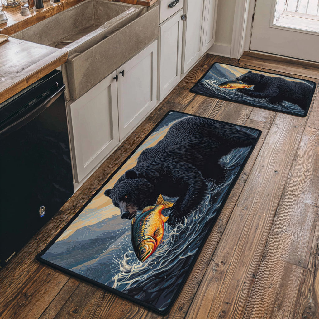 Logan - 2-Piece Kitchen Mat Set - Woodland Stream
