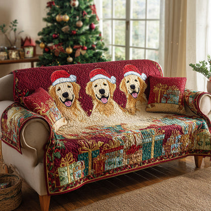 Lucero - Quilted Sofa Cover Golden Retriever