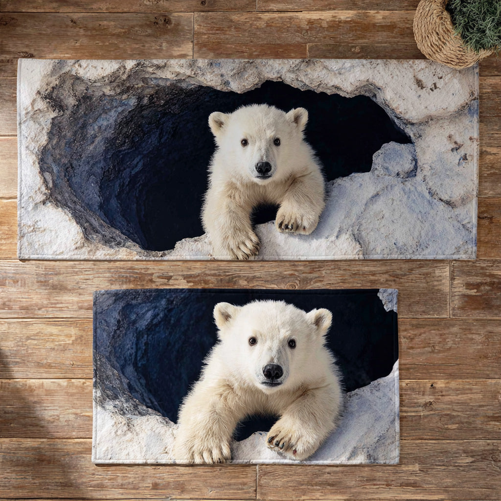 Luna - 2-Piece Kitchen Mat Set - Snowy Winter