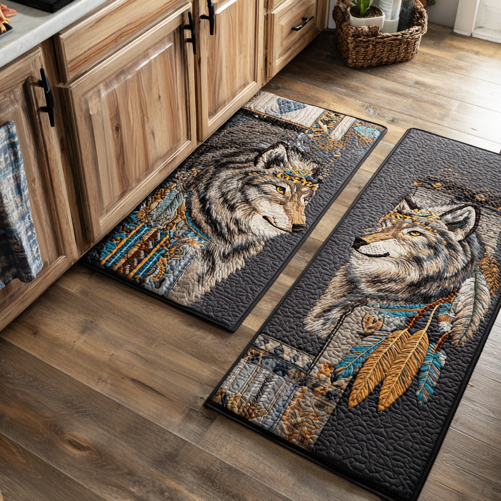 Lynette - 2-Piece Kitchen Mat Set - Wolf & Moon