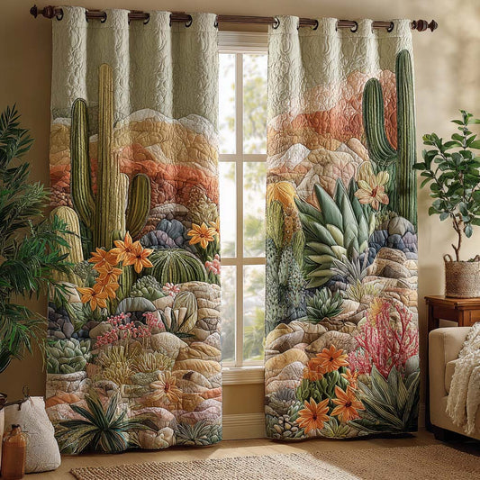 Macey - Quilted Curtains - Desert Horizon Glow